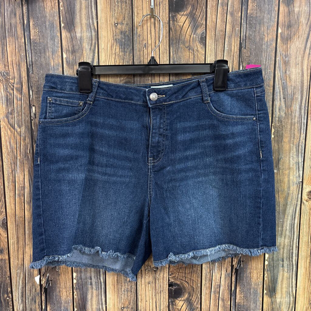 Per Se Darkwash Shorts, Women's 12