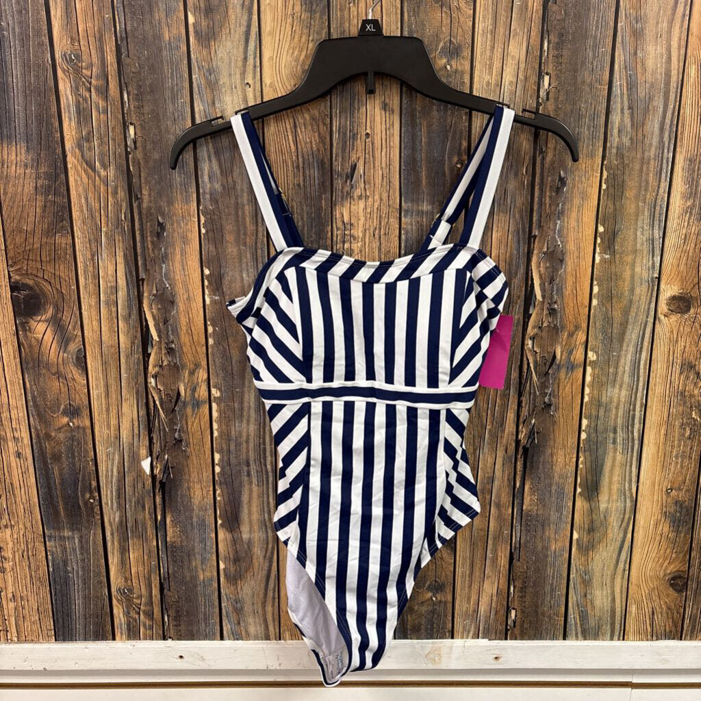 BeachJoy Striped Swimsuit, Women's S