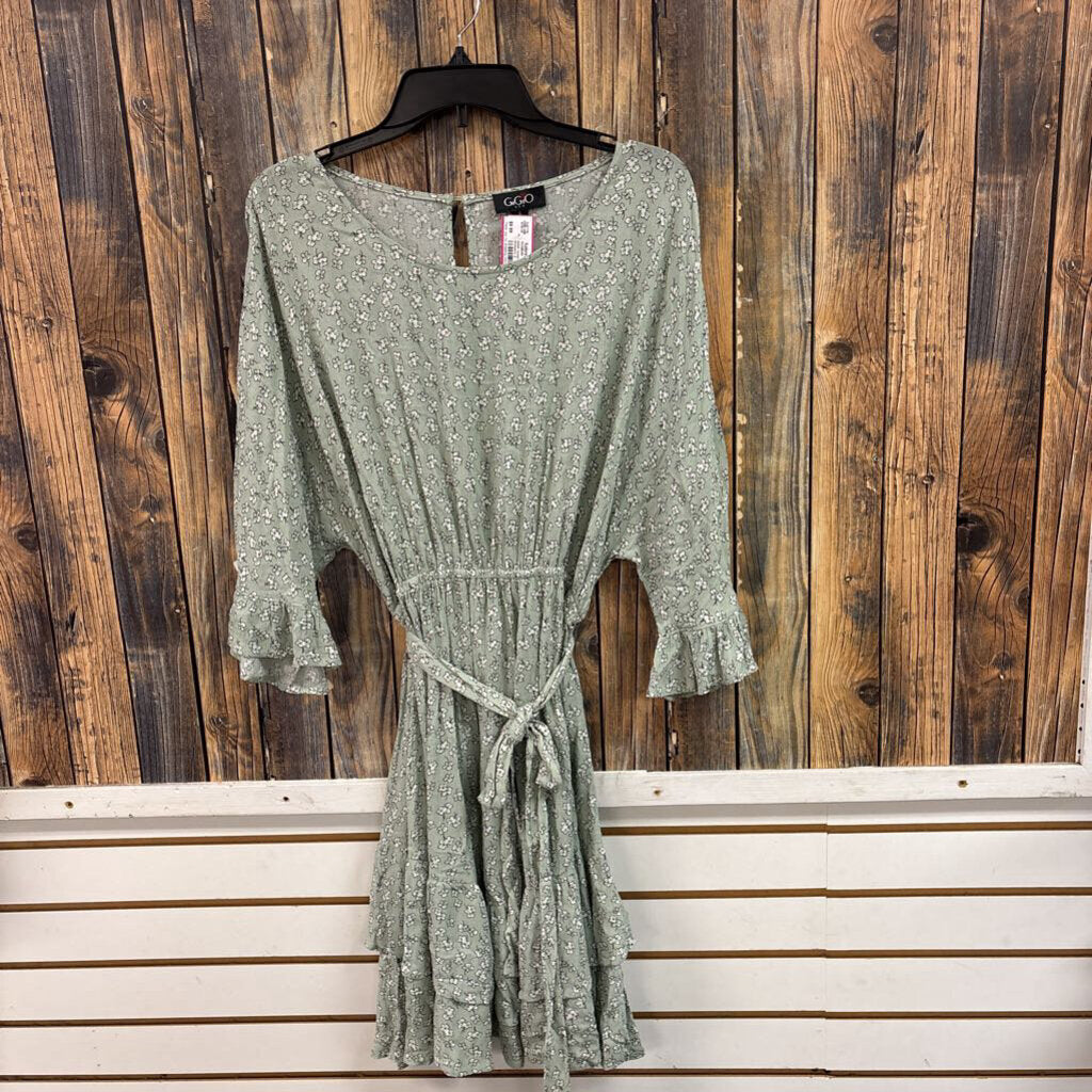 GiGiO Green Floral Dress, Women's S