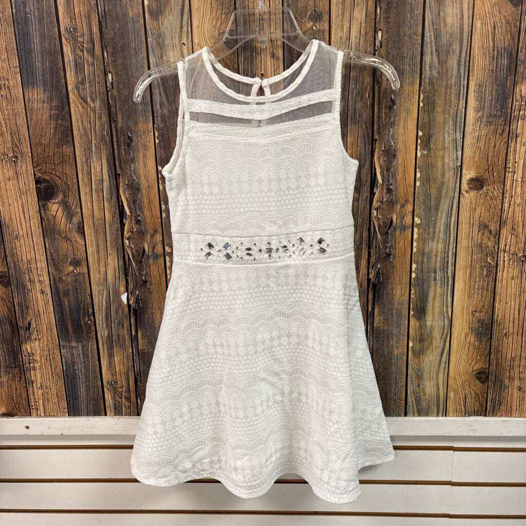 NWT Childrens Place White Stone Dress, Girls 12