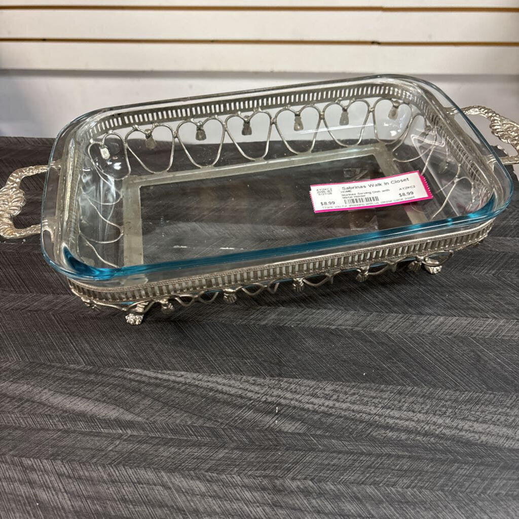 Marinex Serving Dish with Metal Holder