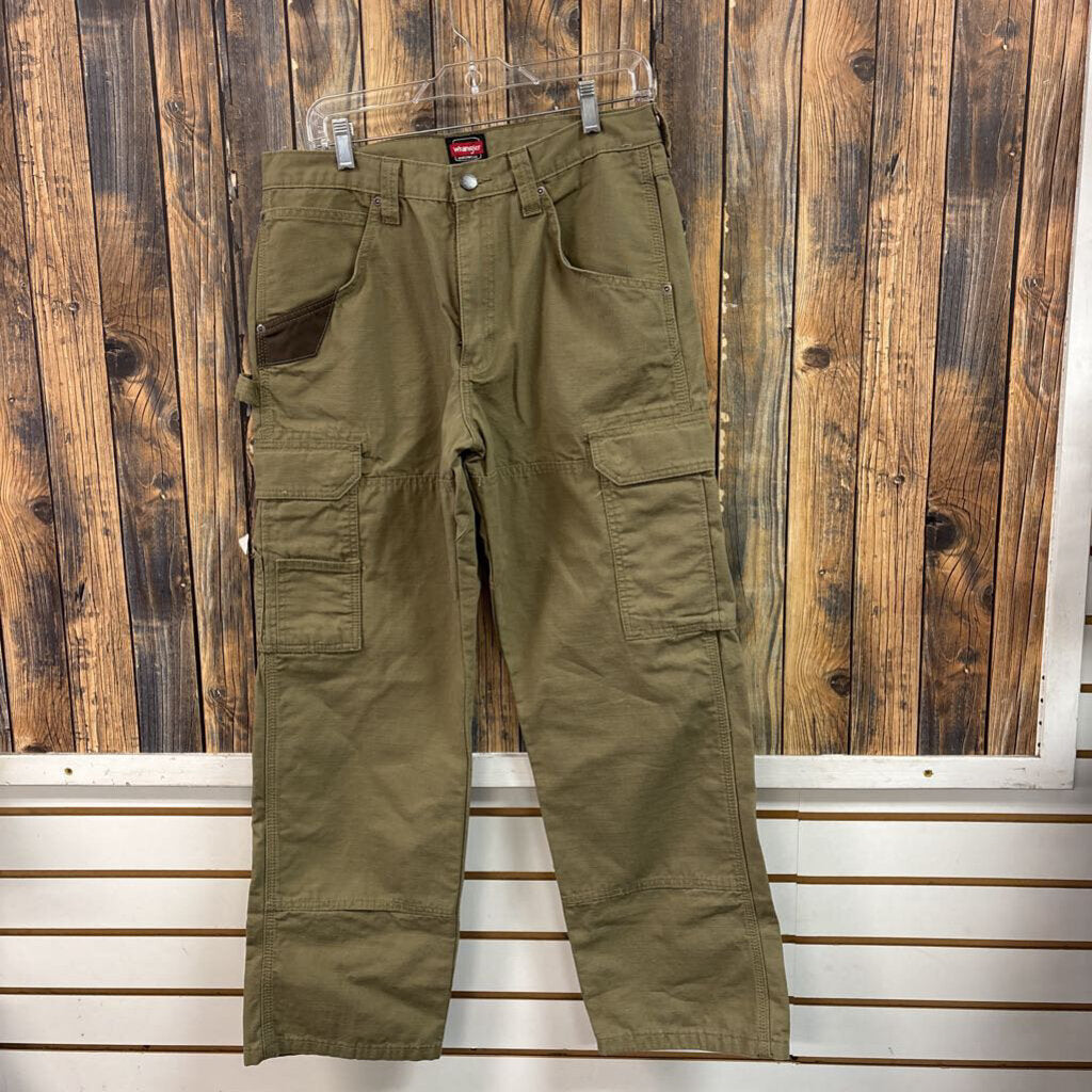 Wrangler Green Cargo Pants, Mens 32x30