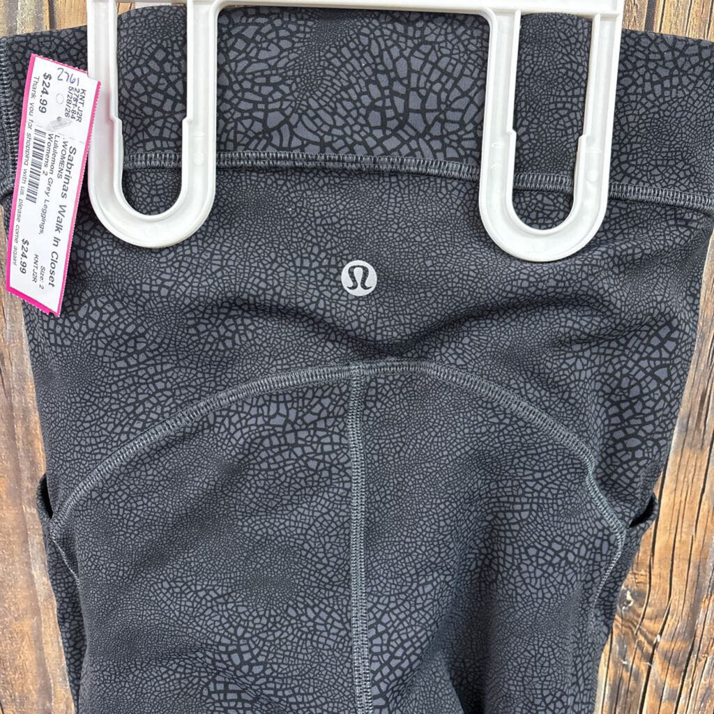 Lululemon Grey Leggings, Womens 2