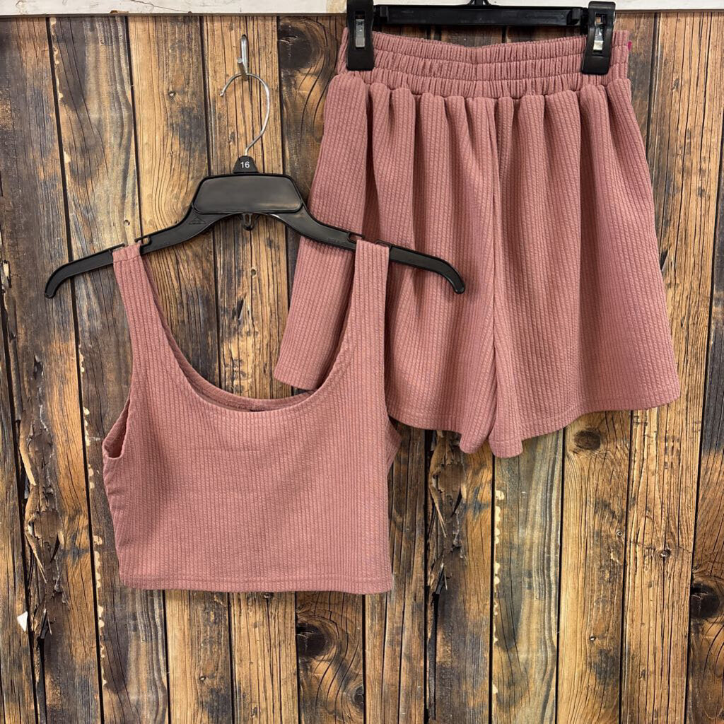Pink 2PC Lounge Set, Womens S/M