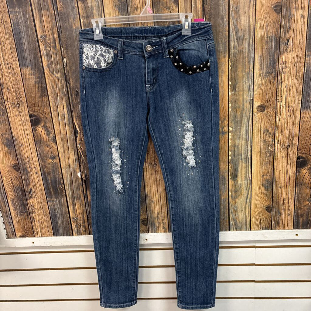 Lamasini Jeweled Jeans, Women's 9