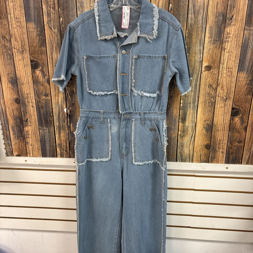 Denim Romper, Women's M
