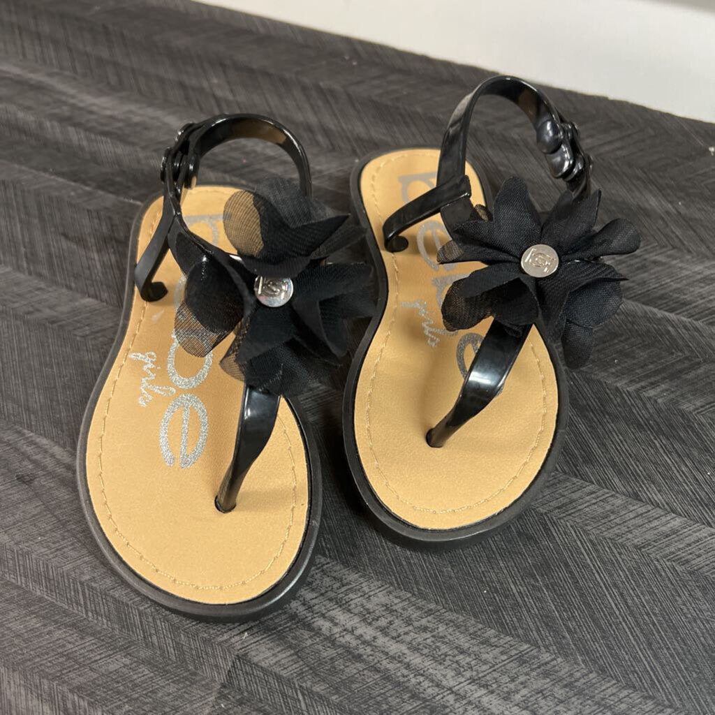 Bebe Black Sandals, Toddler Girls 9/10