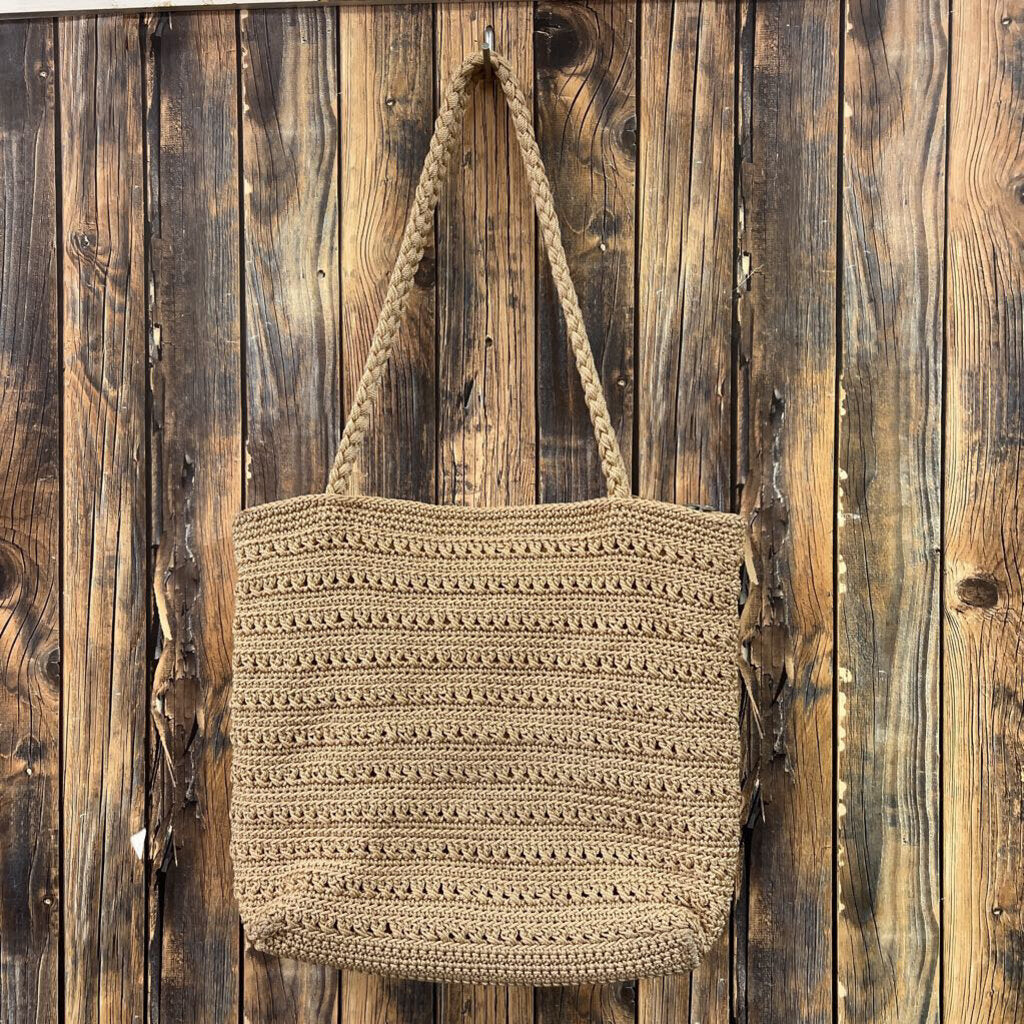 YKK Brown Crochet Purse - 14x11