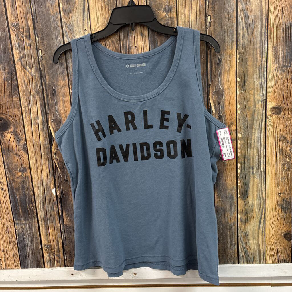 Harley Davidson Blue Tank, Mens XL