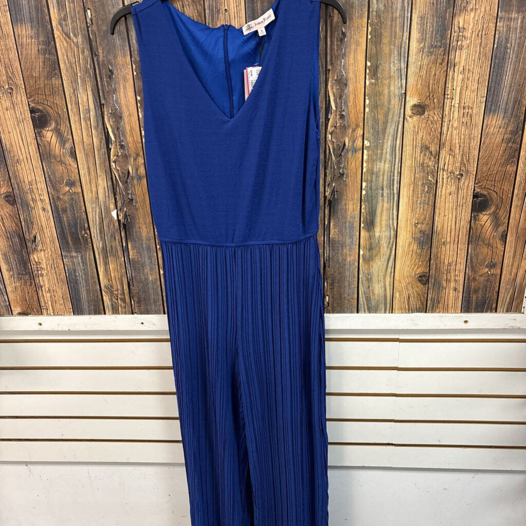 NWT Blue Ribbed Romper, Womens M