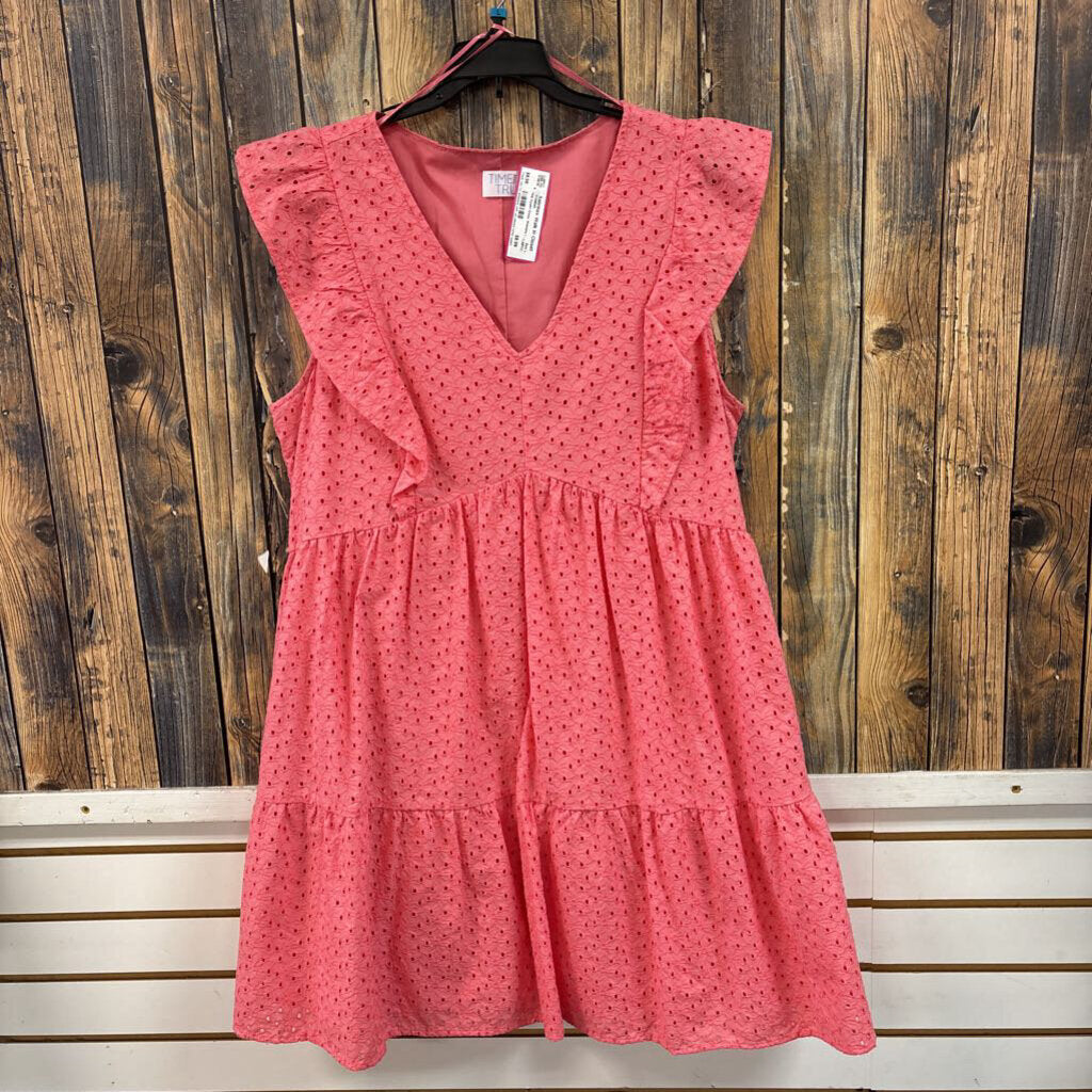 Pink Eyelet Dress, Womens L