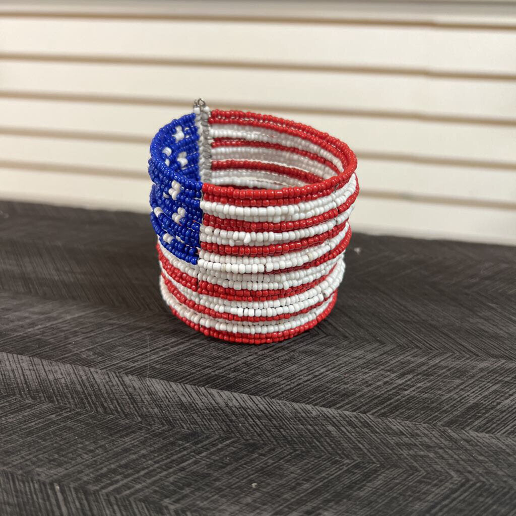 Beaded Flag Bracelet