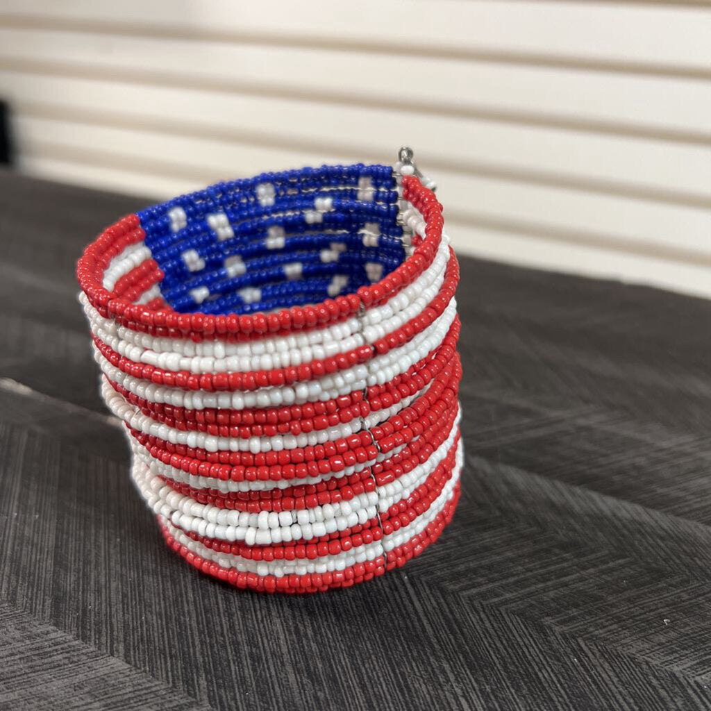 Beaded Flag Bracelet