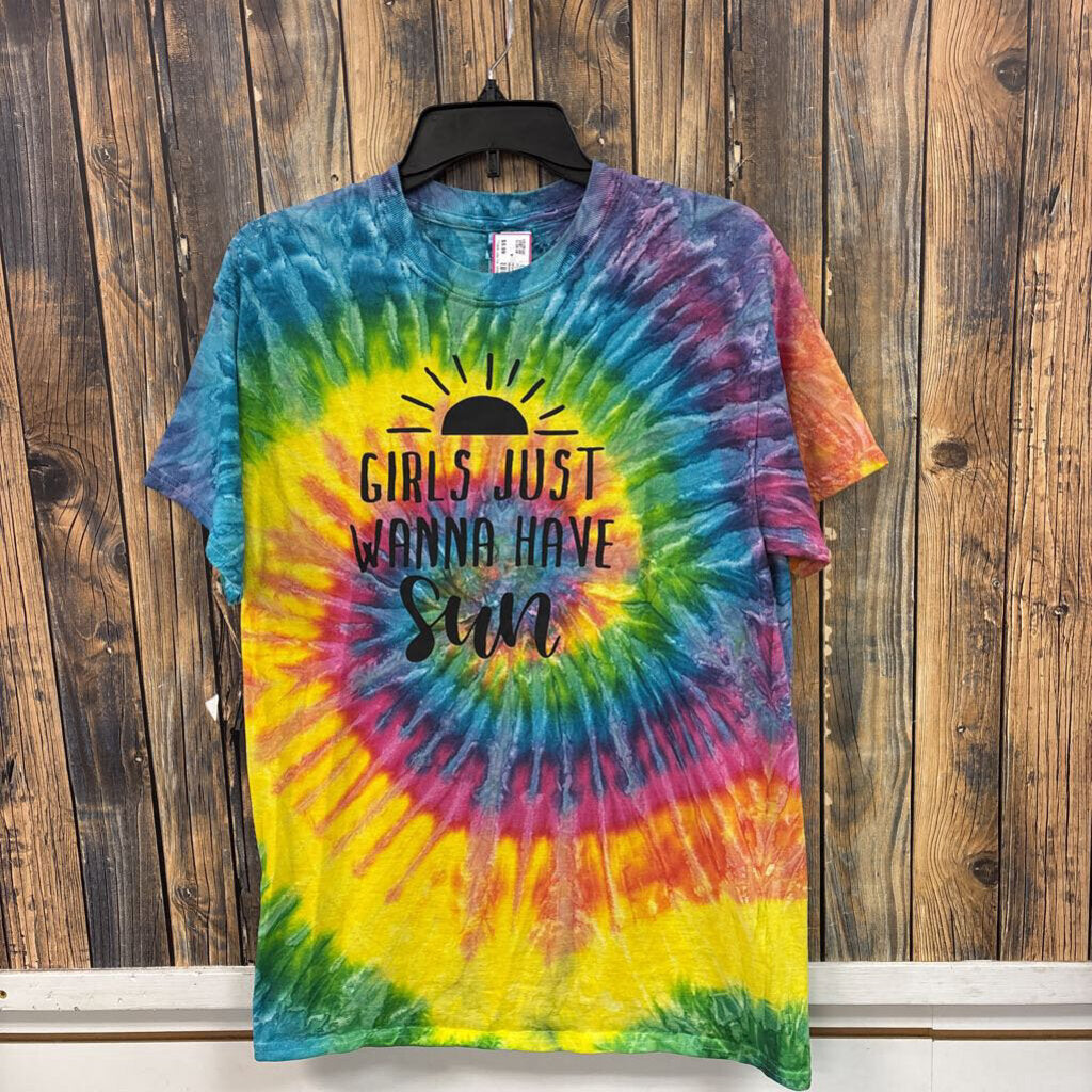 Wanna Have Sun Tie Dye Tee, Womens M