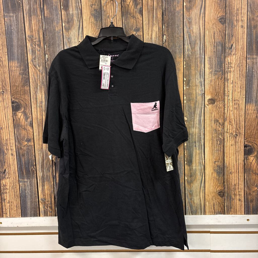 Kangol Black Button Up, NWT Men's L