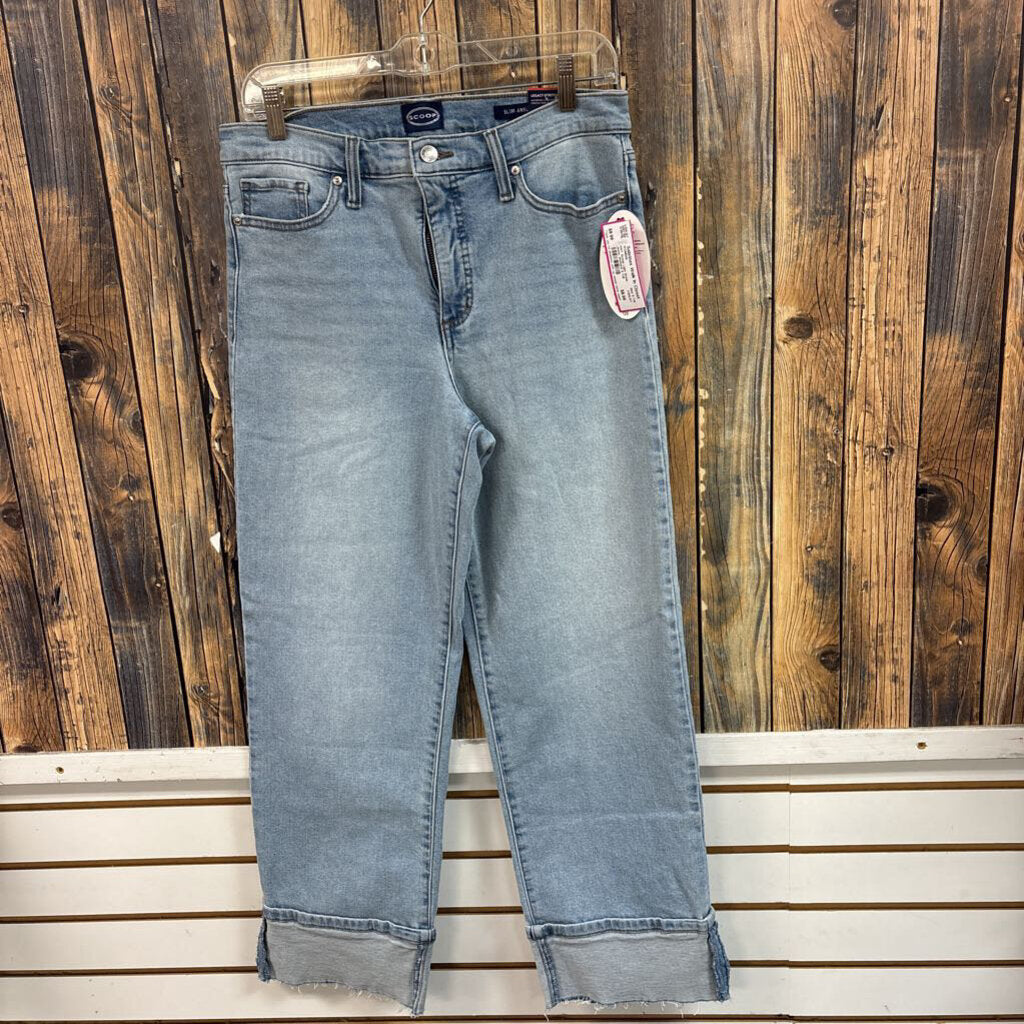 NWT Scoop Light Wash Jeans, Womens 8 Tall