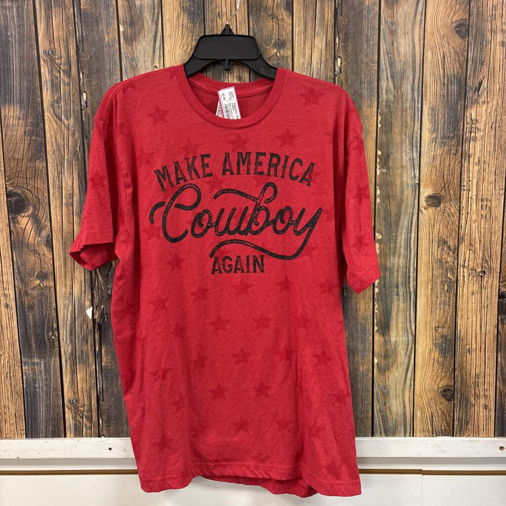 Make America Cowboy Again Tee, Womens XL