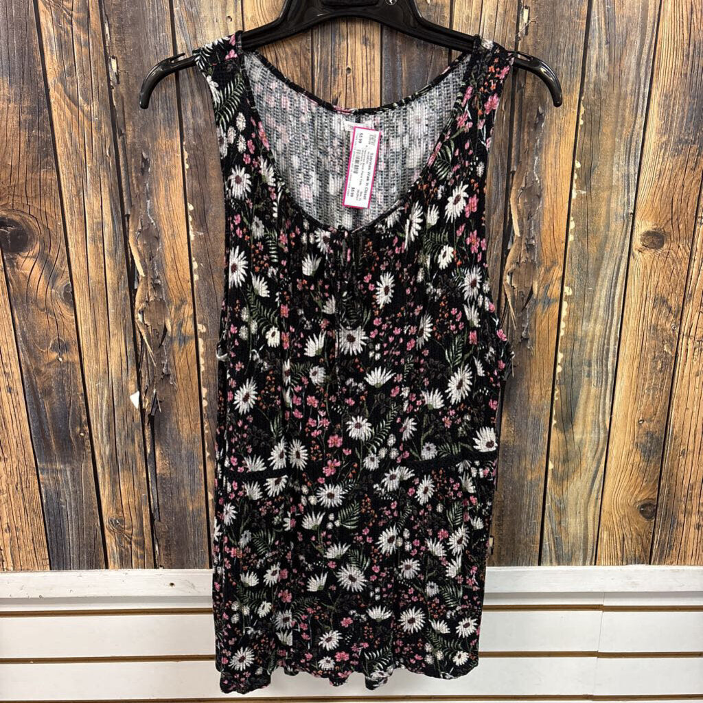 Maurices Black Floral Tank, Womens XL