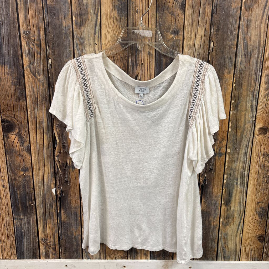 Crown and Ivy Cream Top, Women's M