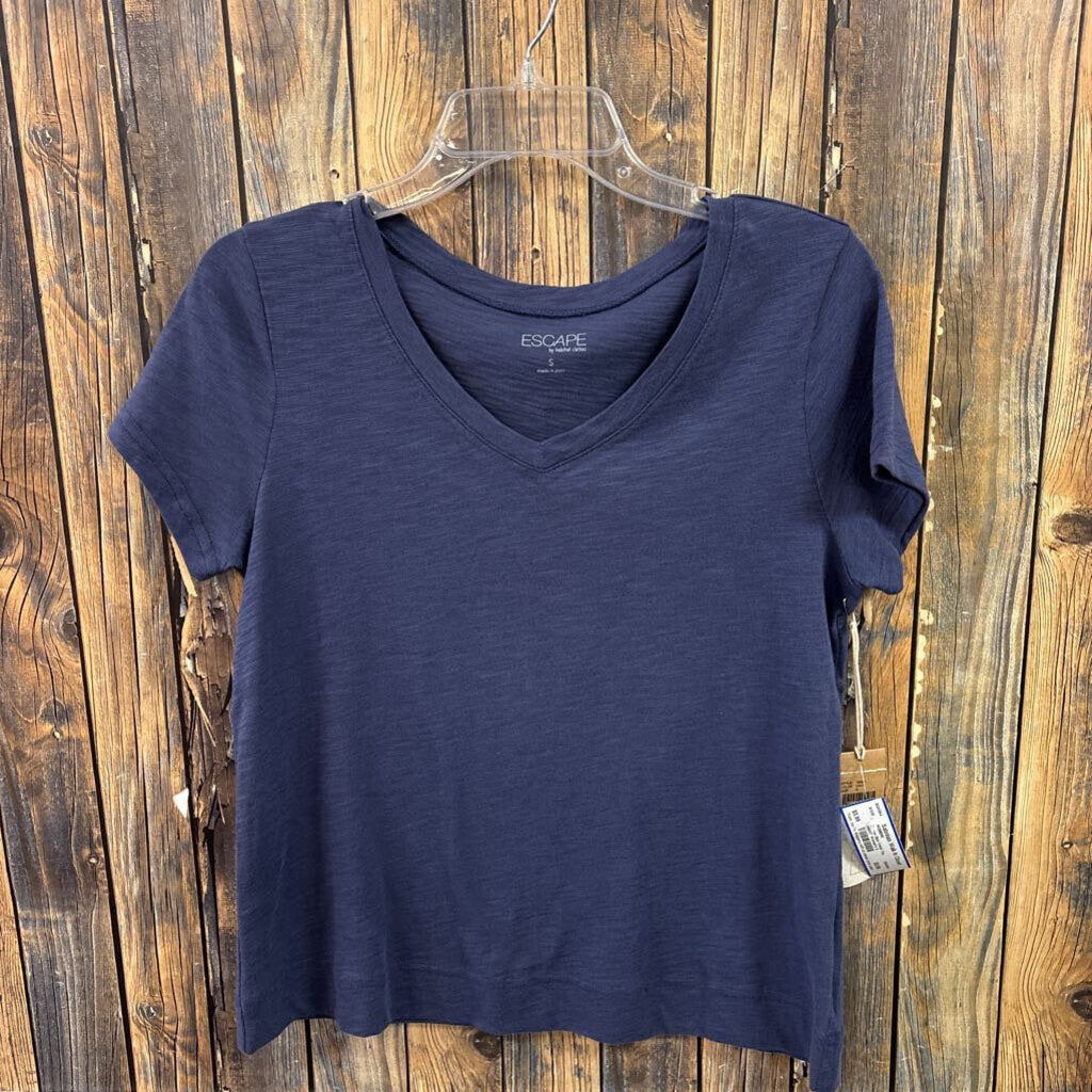 Escape Blue Vneck Tee, NWST Women's S