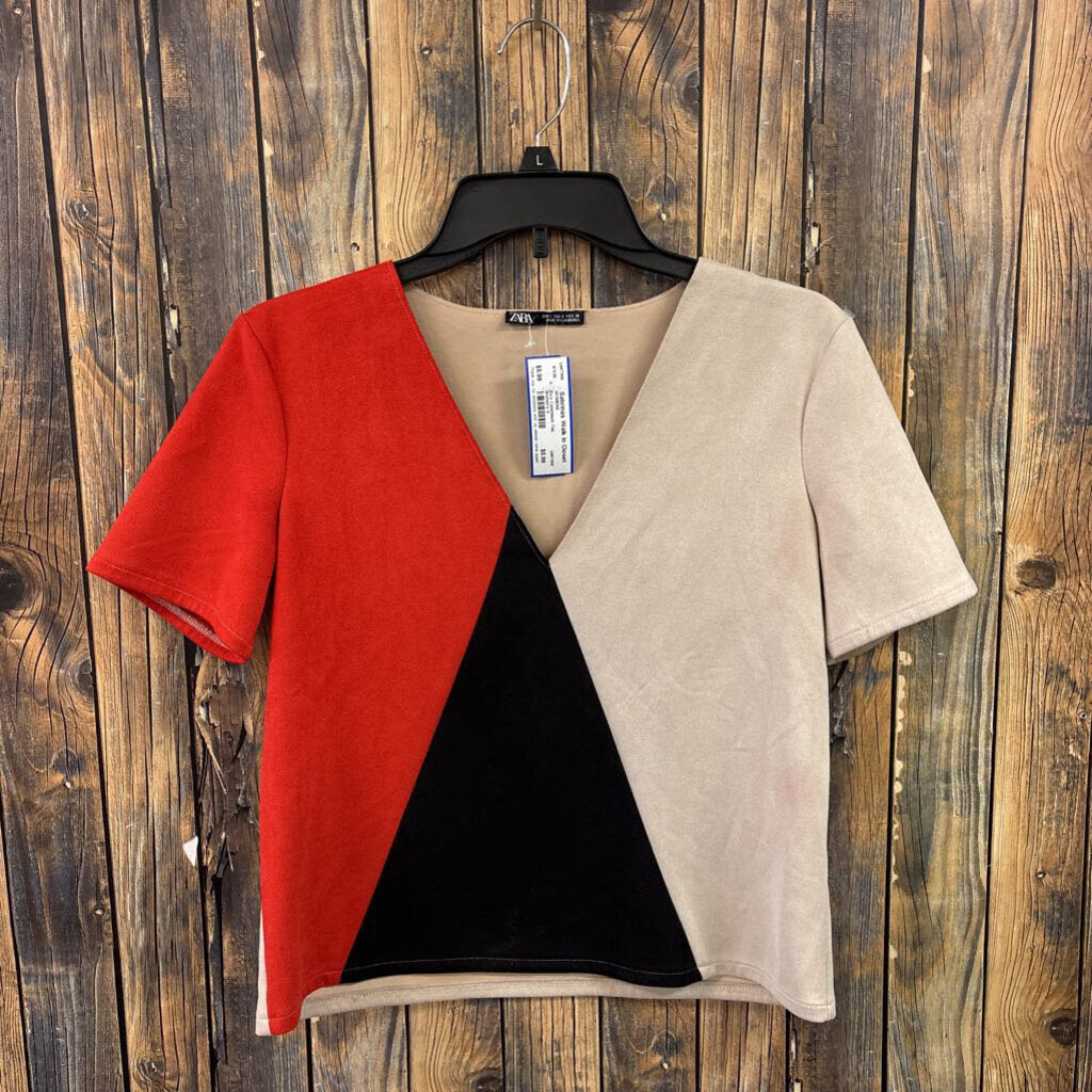 Zara Colorblock Top, Women's S