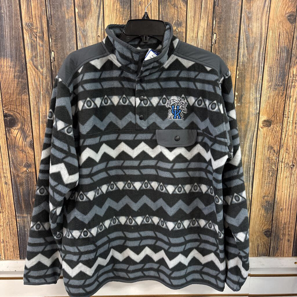 UK Gray Aztec Pullover, NWT Men's L