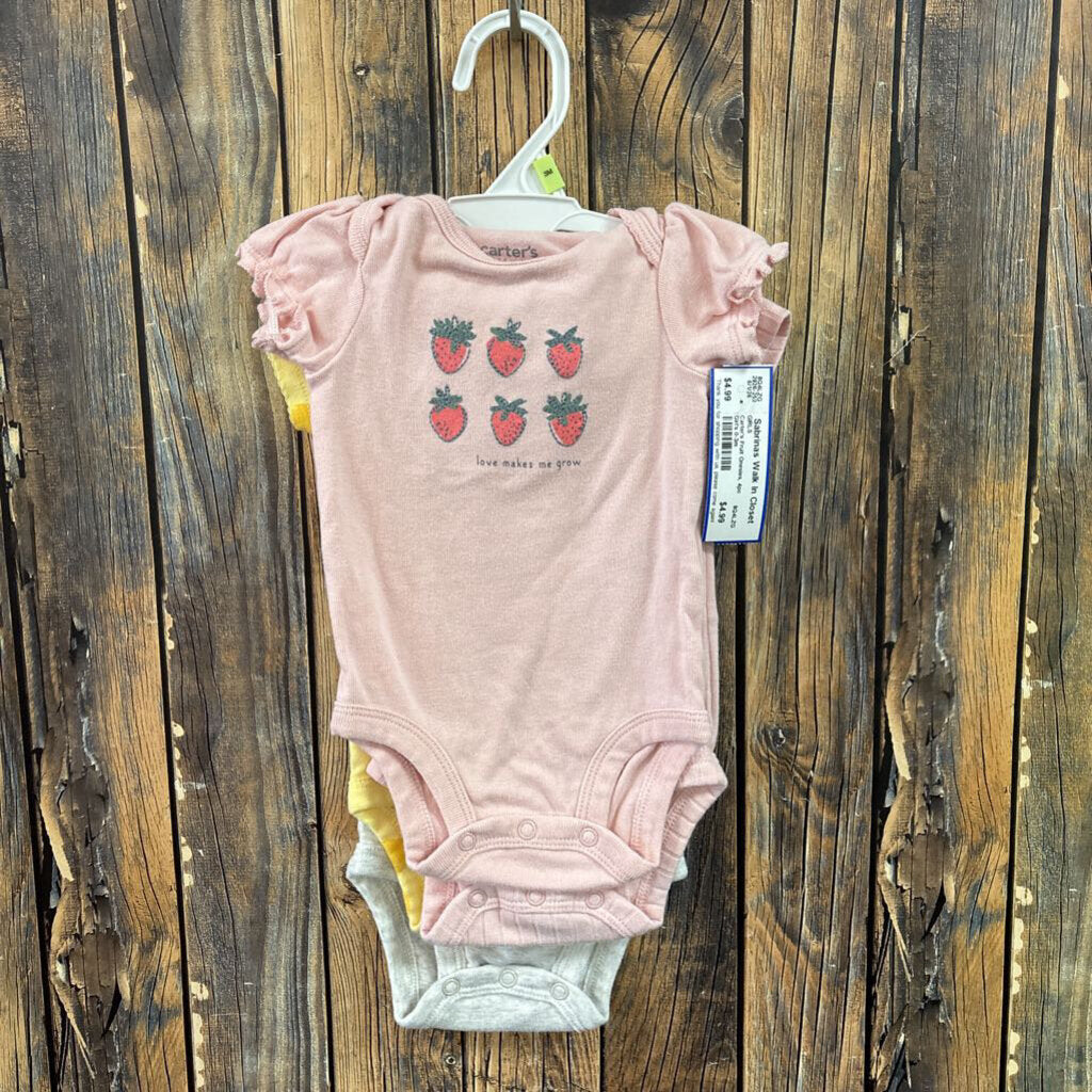 Carter's Fruit Onesies, 4pc Girl's 0-3m