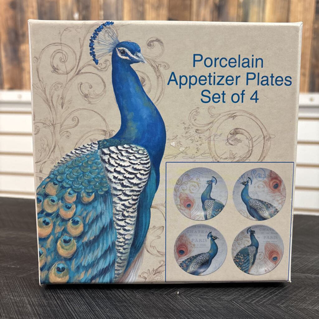 Porcelain Appetizer Plates Set of 4