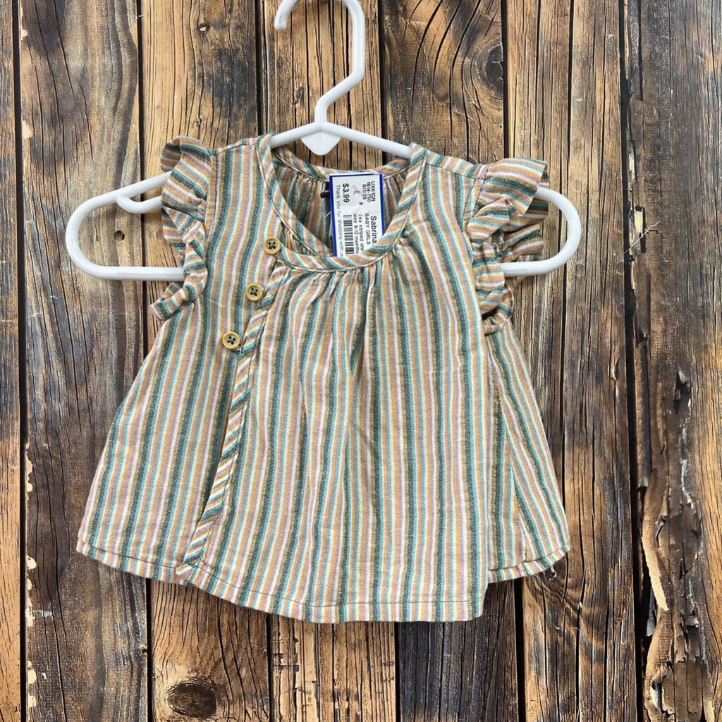 Tea striped shirt baby girls size 9-12 months