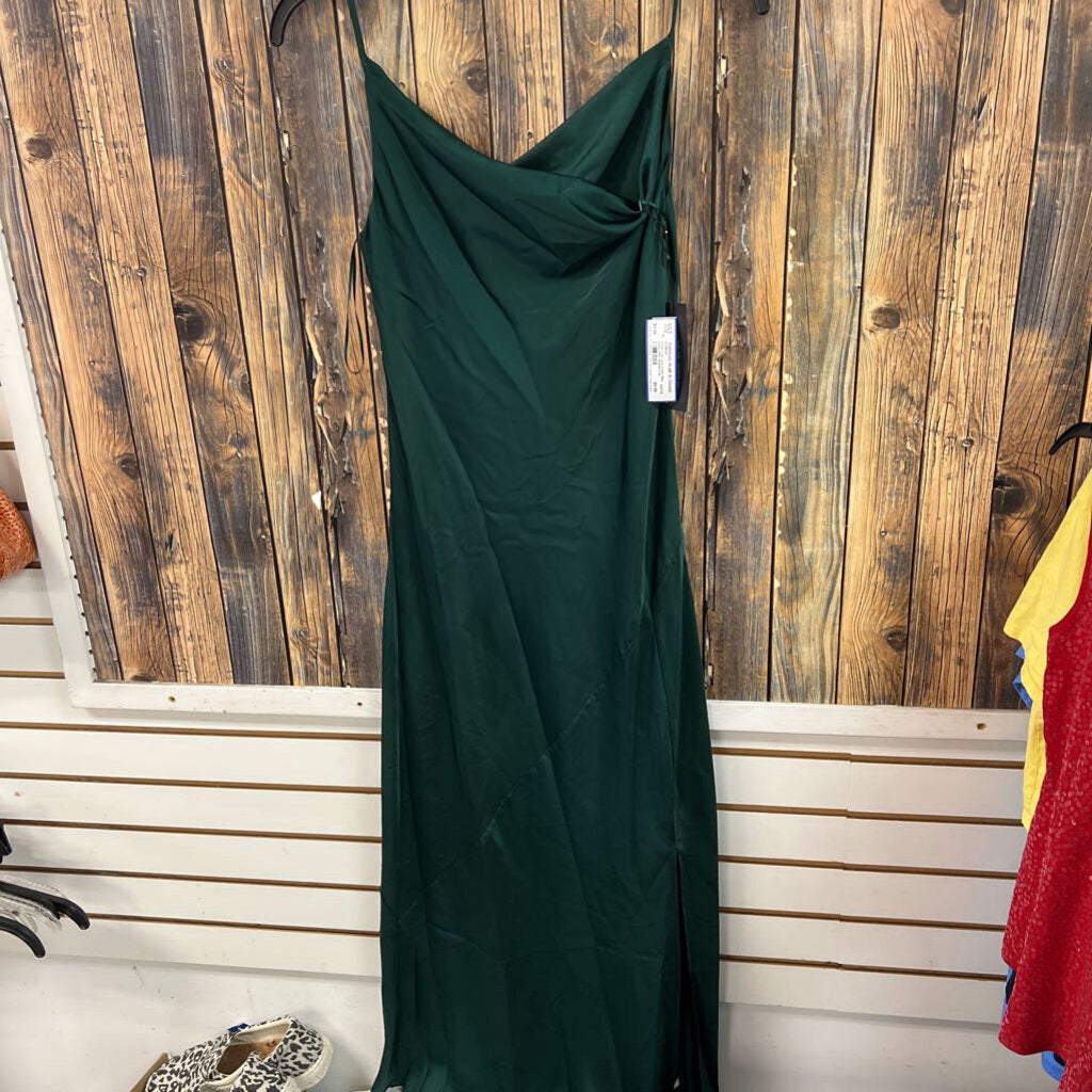 Rachel Zoe Long Green Silky Gown, NWT Women's M
