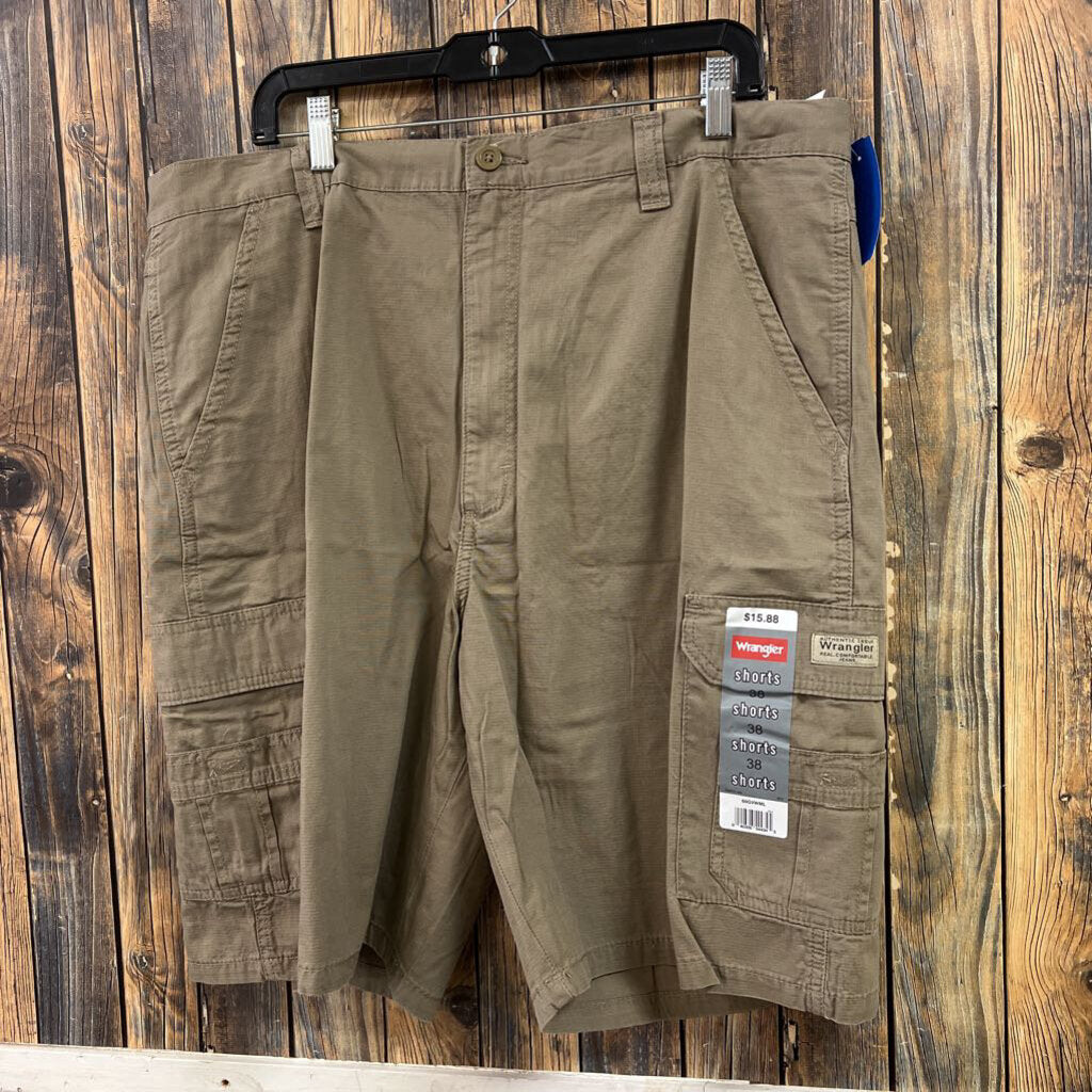 NWT Wrangler tan shorts men's 38