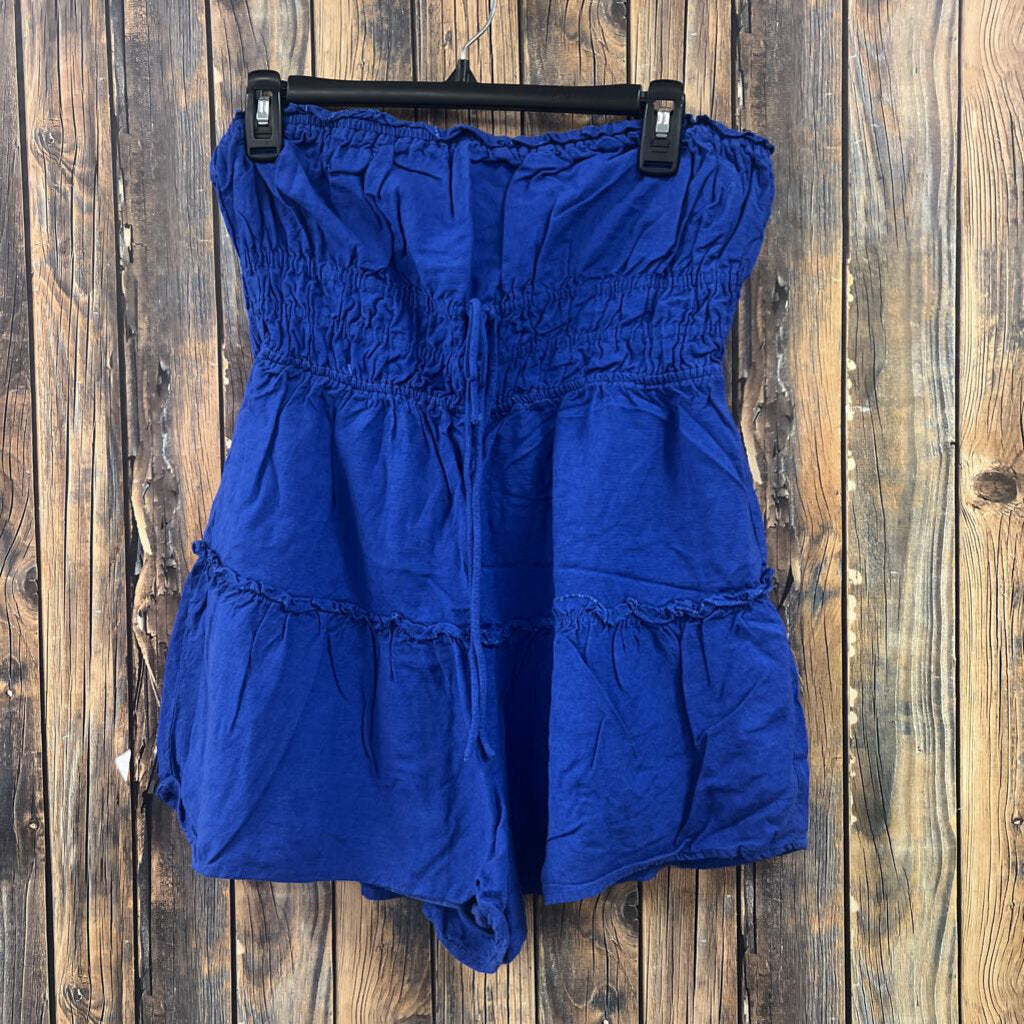Royal Blue Calypso Romper, Womens M