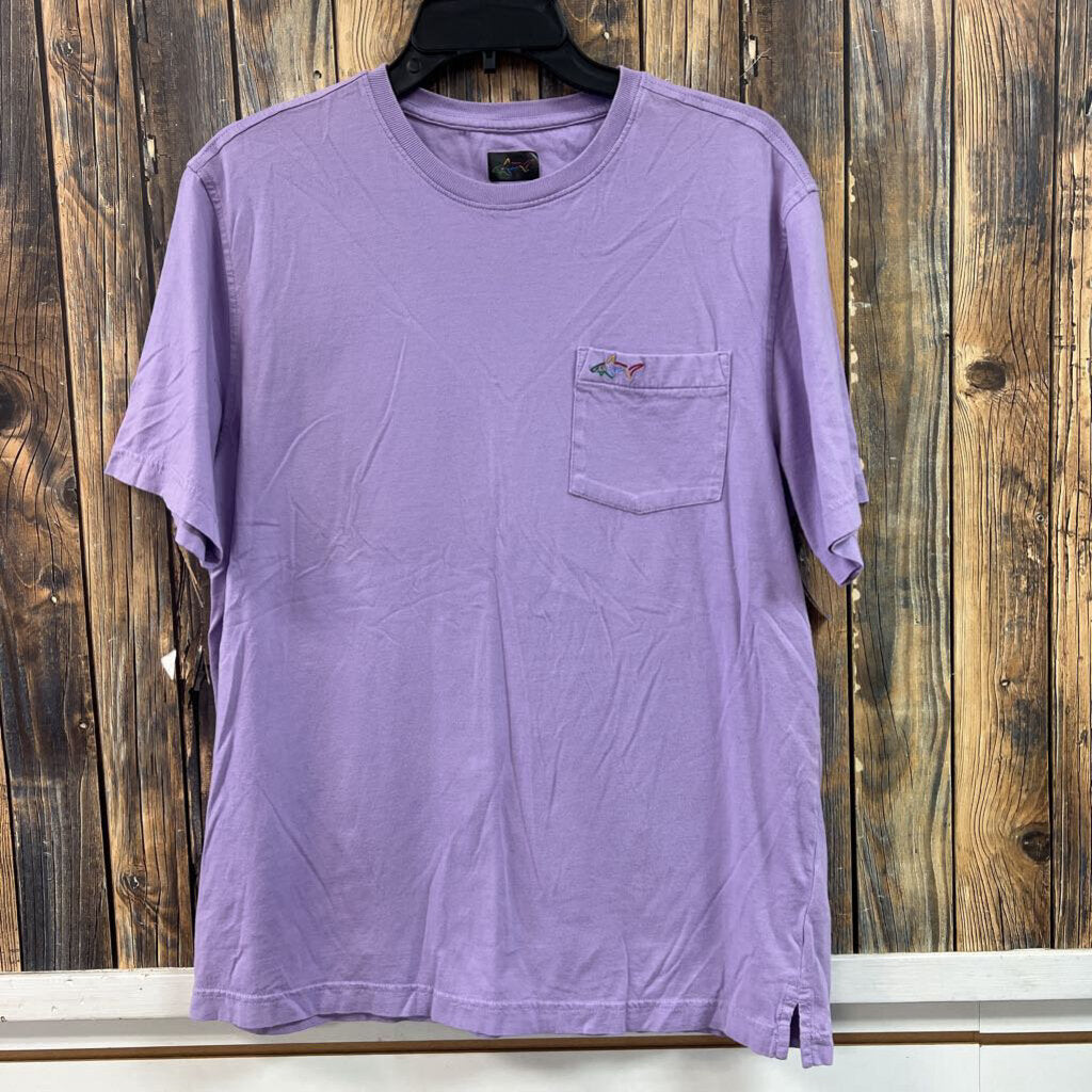 Greg Norman Purple Pocket Tee, Mens M