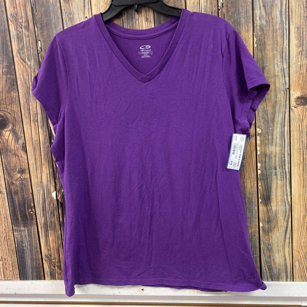 Champion Purple V-Neck, Womens XL