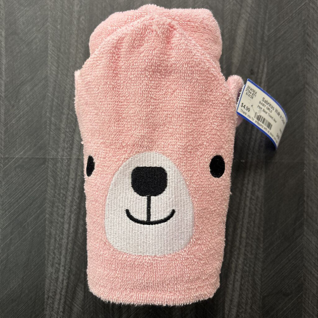 Pink Bear Towel, New