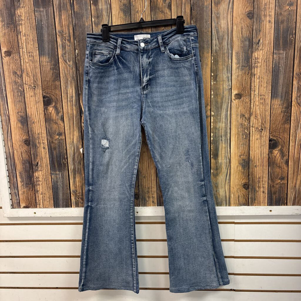 Vervet Flare Distressed Jeans, Womens 13/31
