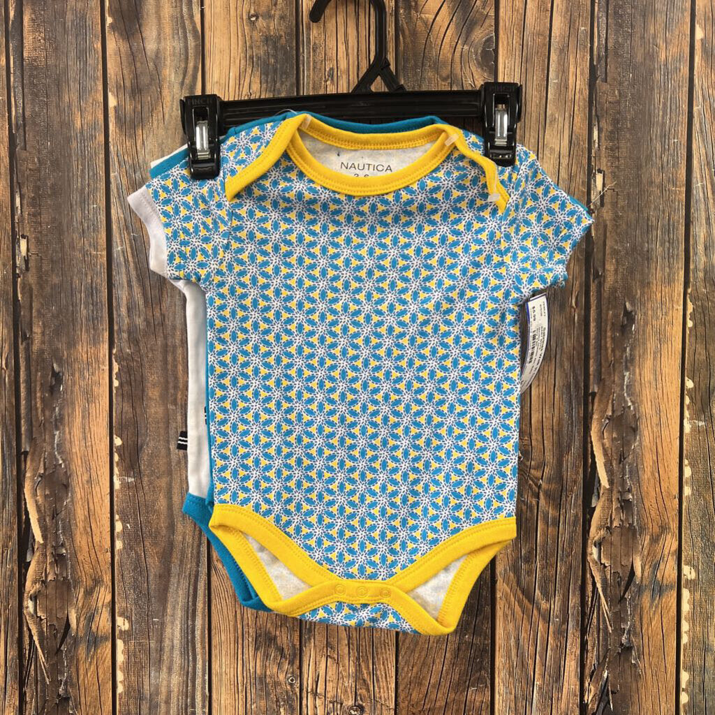 Nautica Onesies 4pc, Baby Boy 3-6m