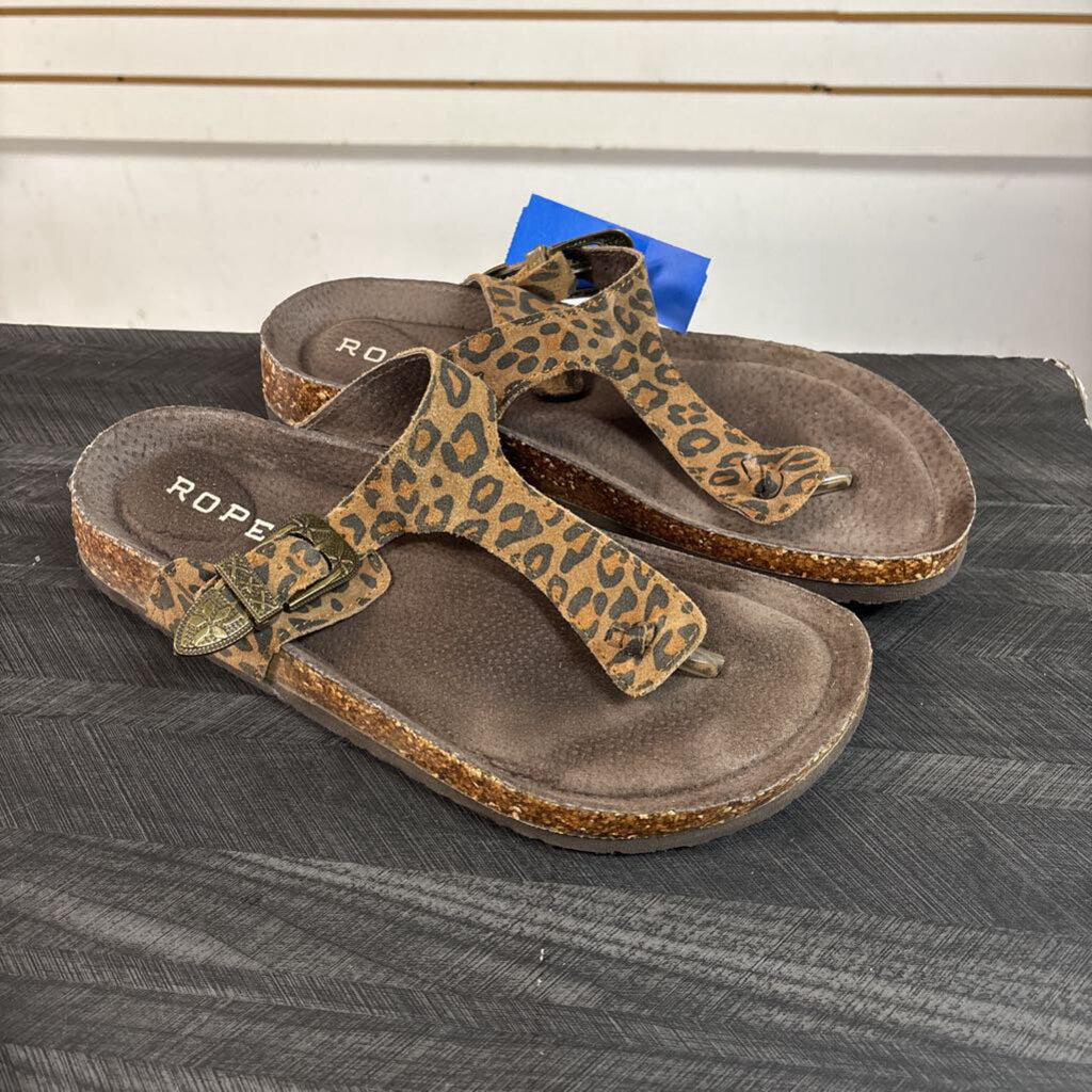 Roper Animal Print Sandals, Womens 10