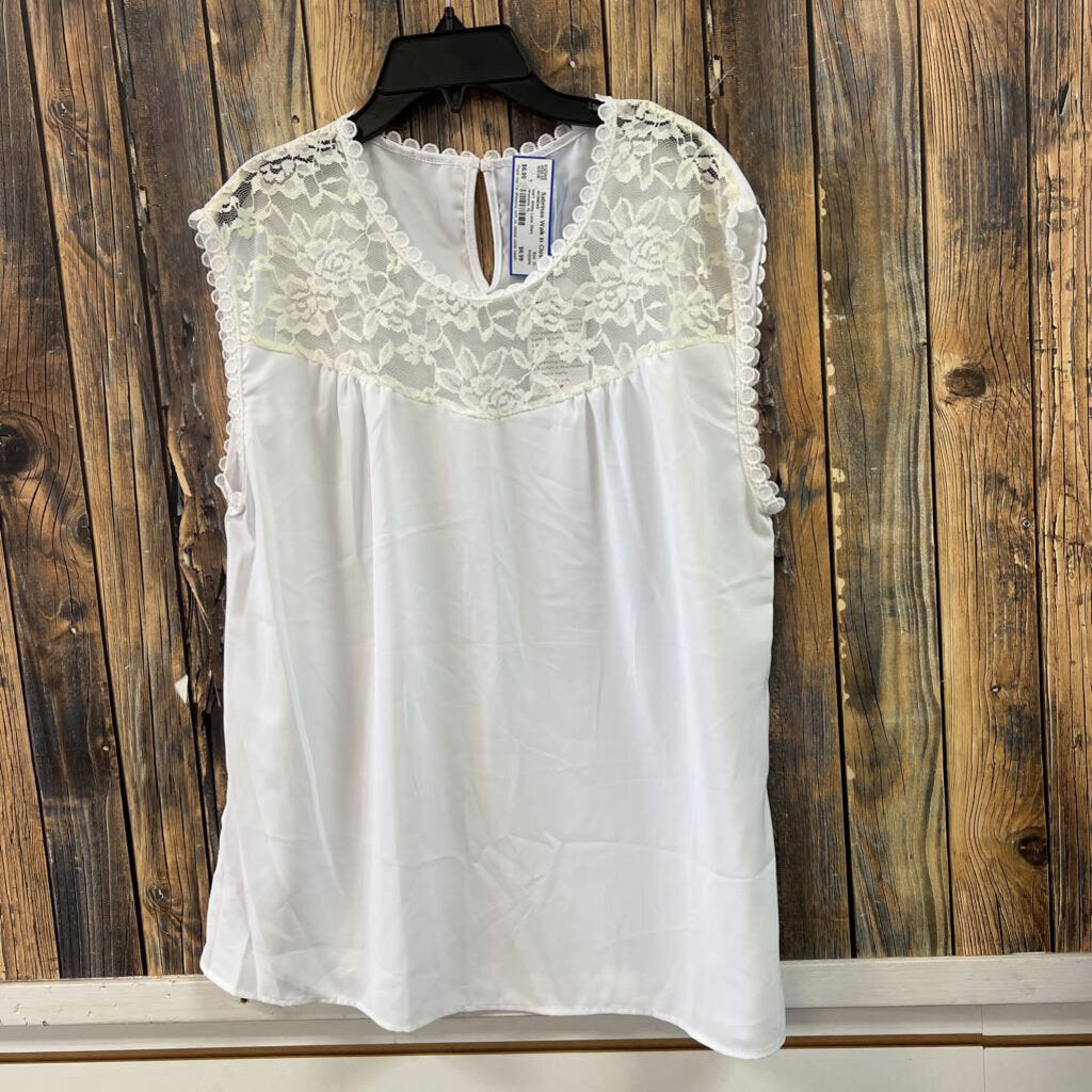 NWT White Lace Shirt, Womens XL