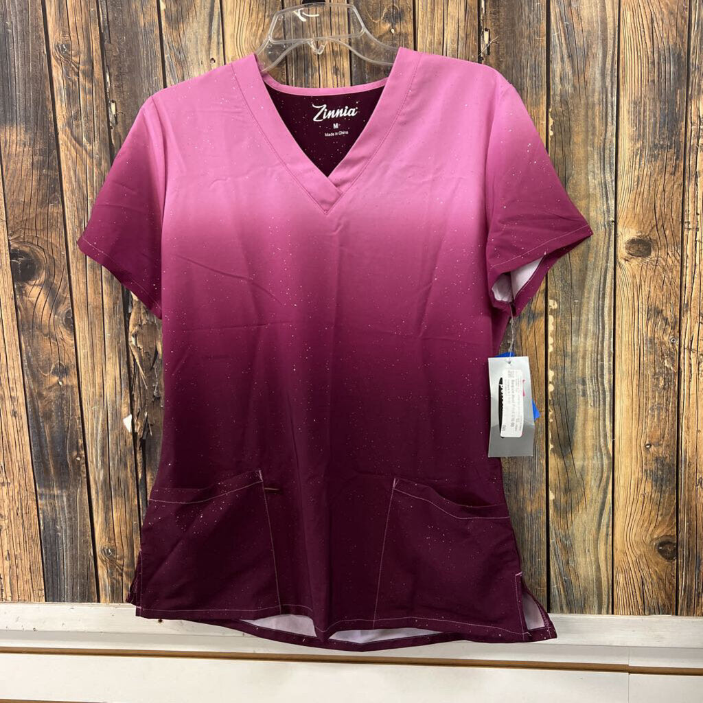 NWT Zinnia Sparkly Scrub Top, Womens M
