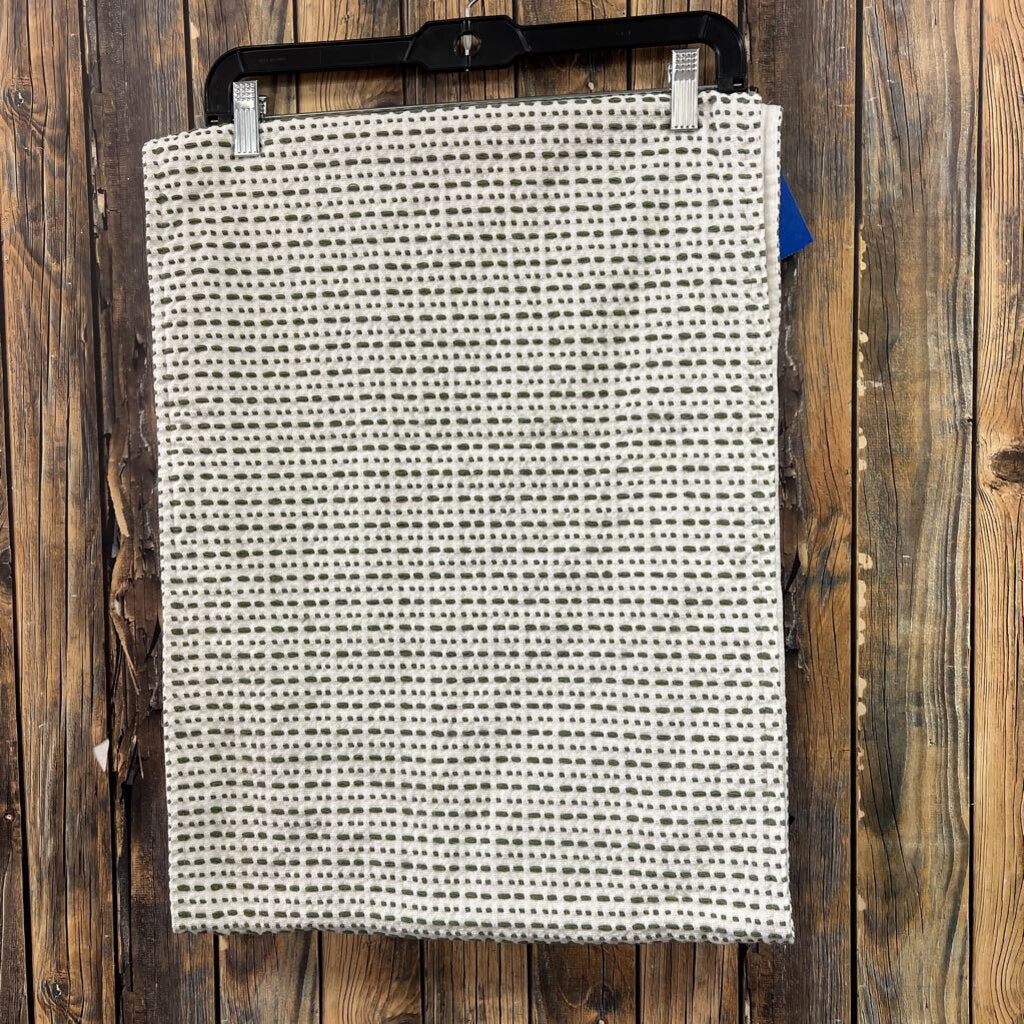 Sage and White Table Runner