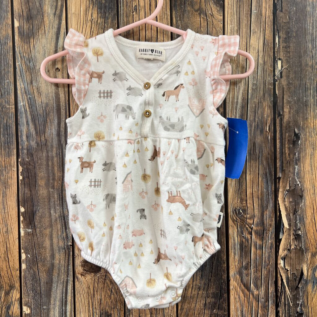 Farm Onesie, Girls 12M