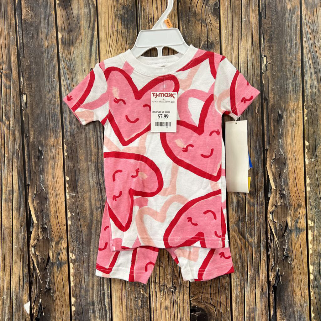 NWT Heart PJ'S, Girls 12M