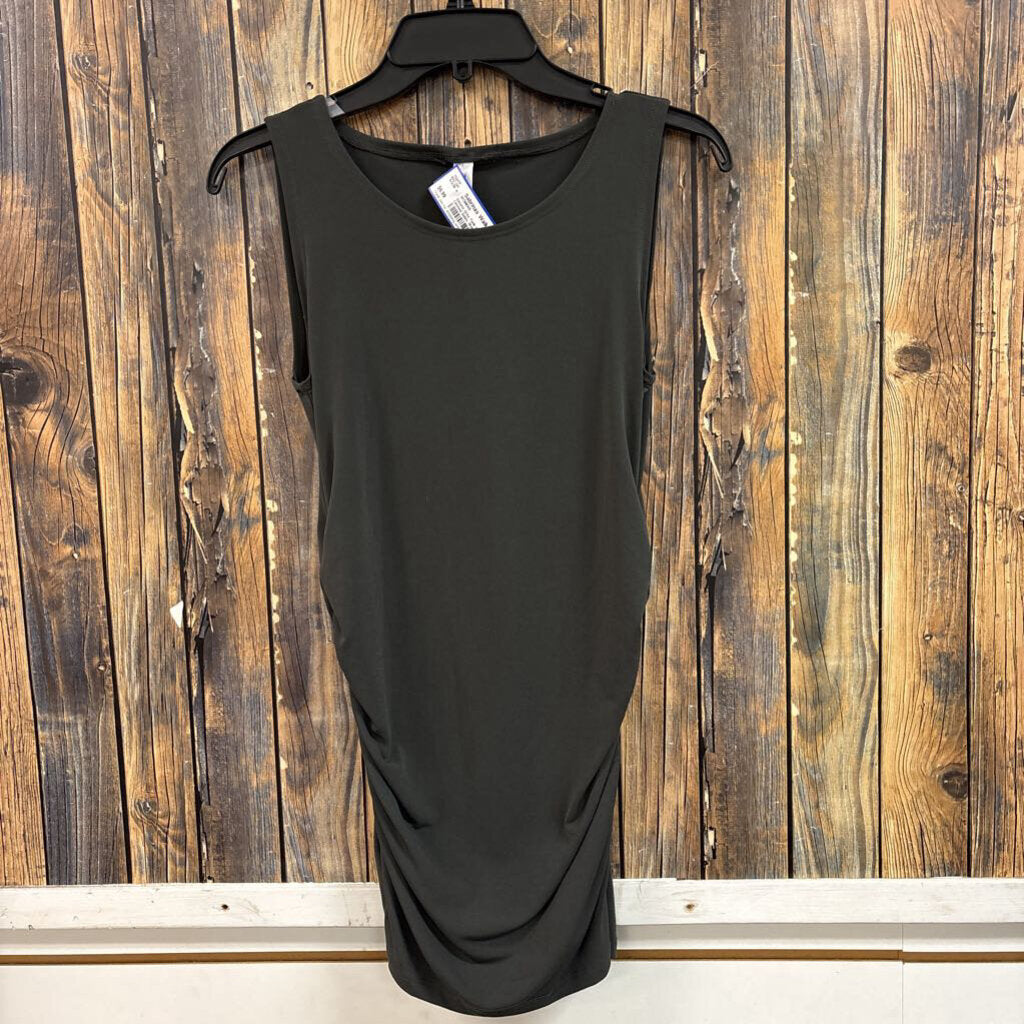 Zenana Gray Tank with Cinched Sides, Women's S