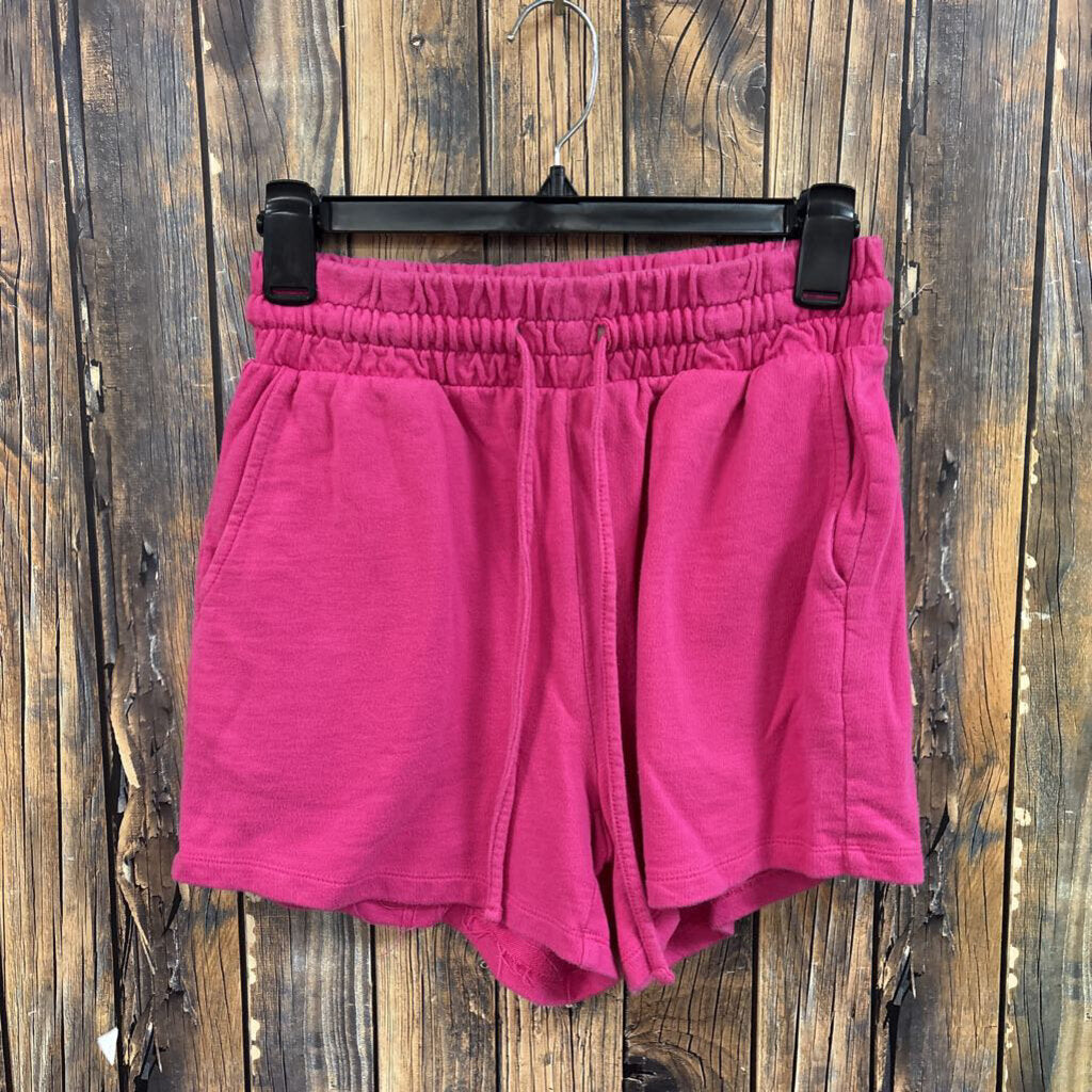 Zenana Pink Sweatshorts, Women's S