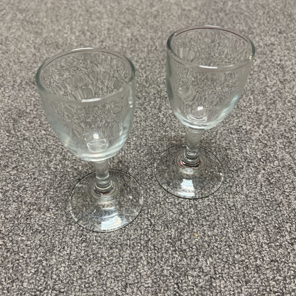 2pc Crystal Cordial Glass Set; No Ship