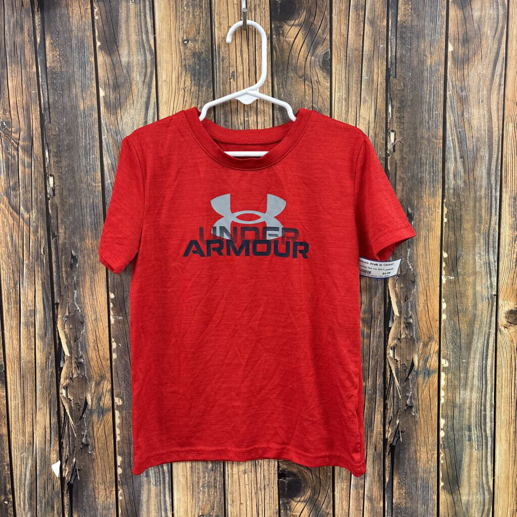 Under Amrour Red Tee, Boy's 6