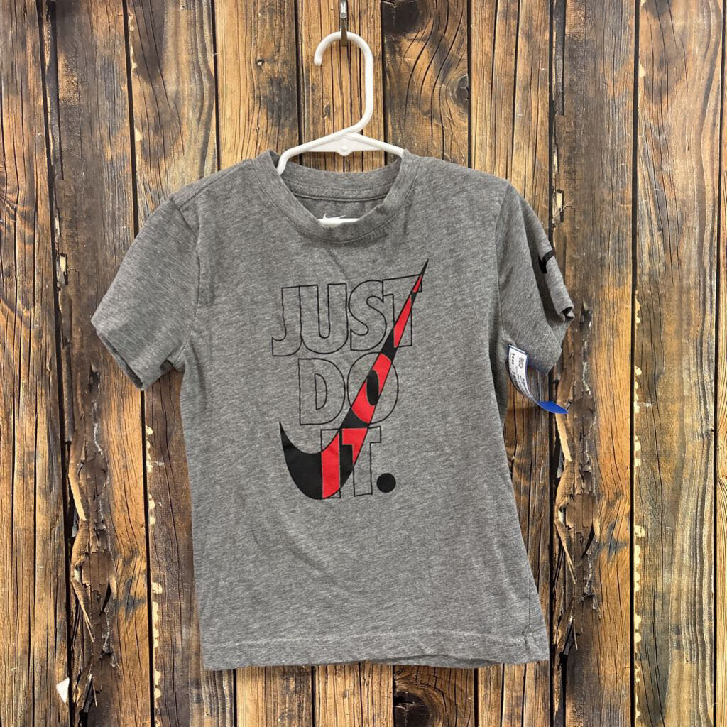 Nike Gray and Red Tee, Boy's 6