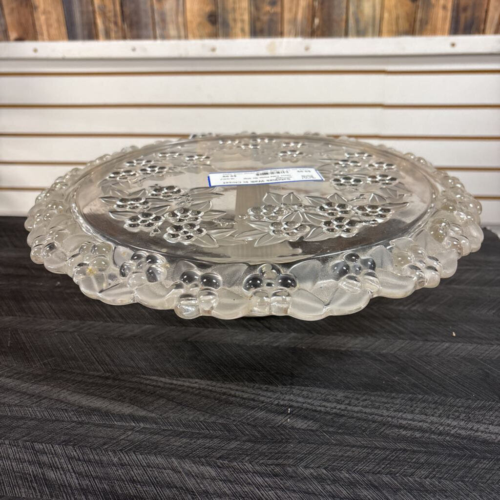 Glass Cake Plate; No Ship