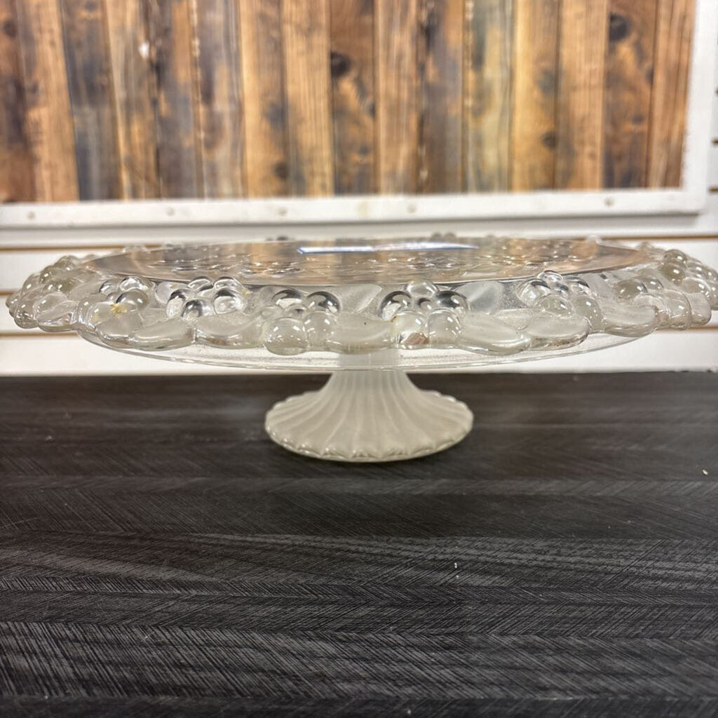 Glass Cake Plate; No Ship
